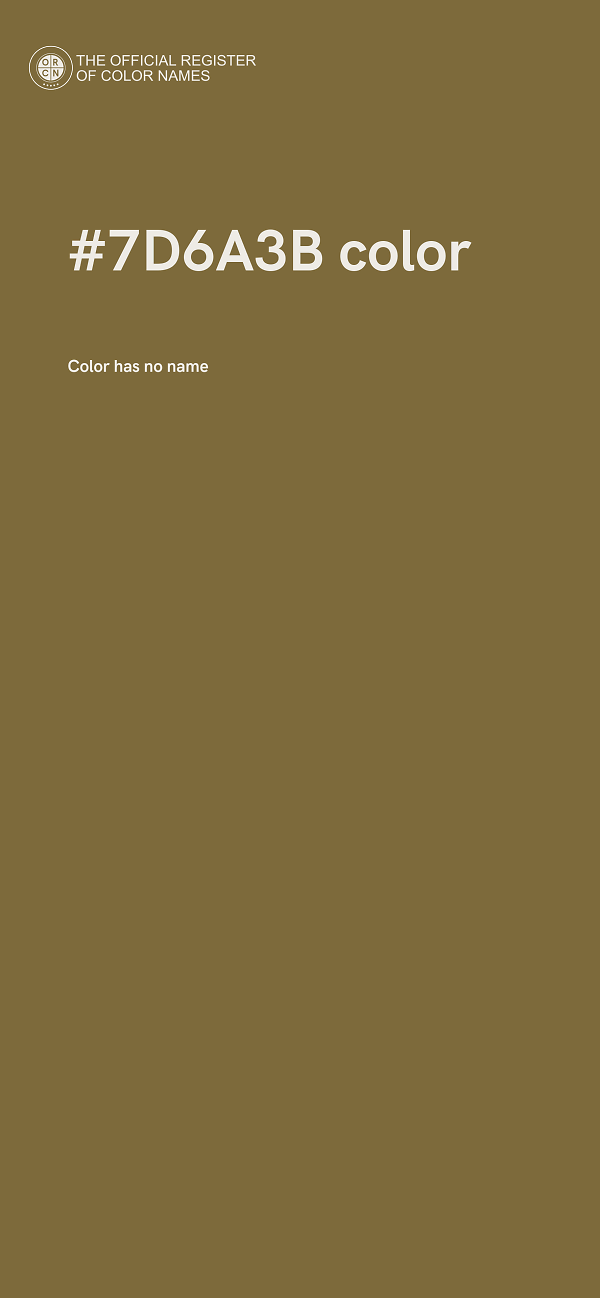 #7D6A3B color image