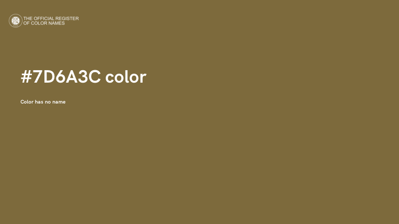 #7D6A3C color image