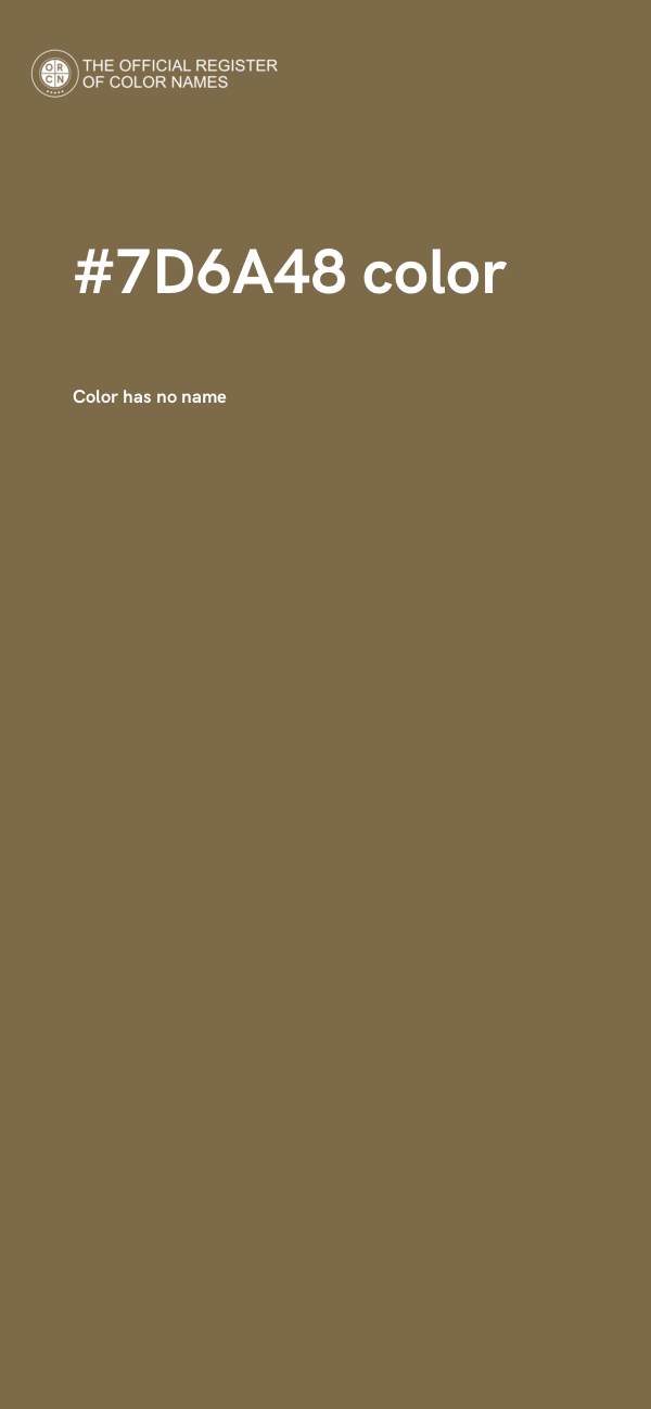 #7D6A48 color image