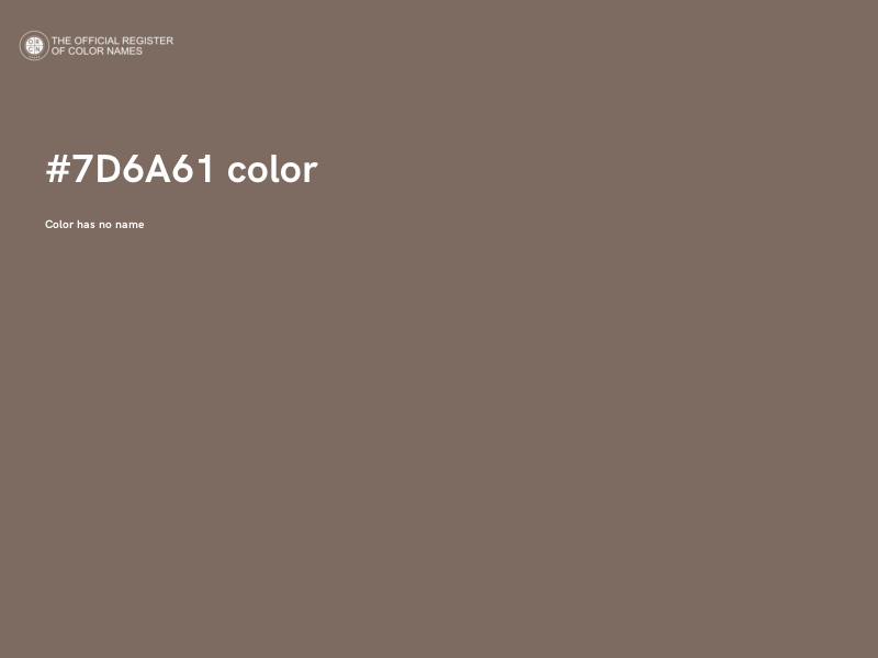 #7D6A61 color image