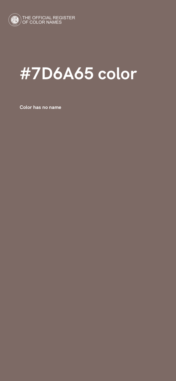 #7D6A65 color image