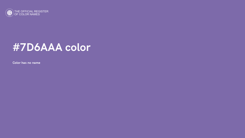 #7D6AAA color image