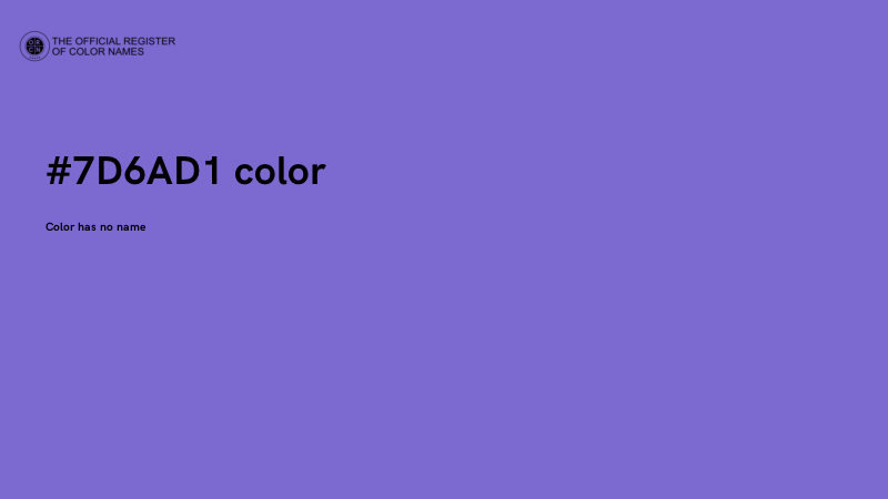 #7D6AD1 color image