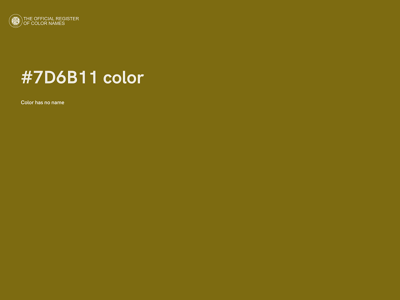 #7D6B11 color image