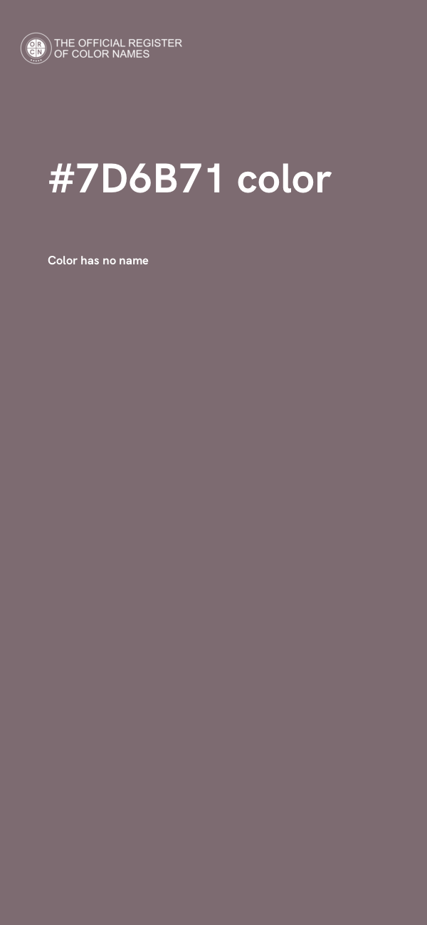 #7D6B71 color image