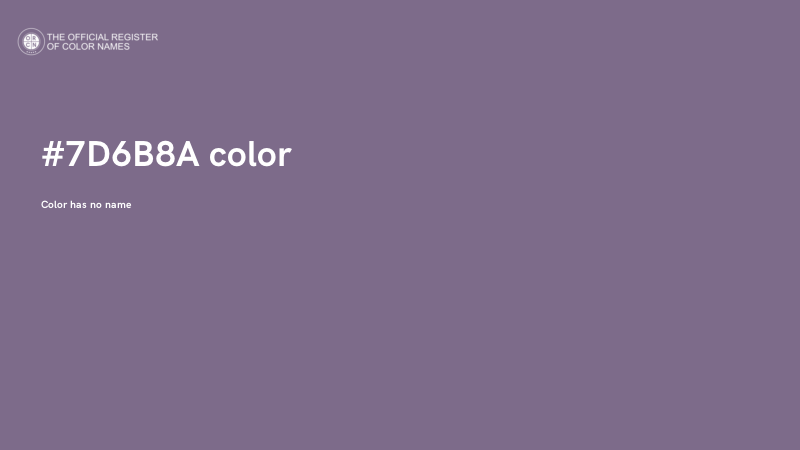 #7D6B8A color image