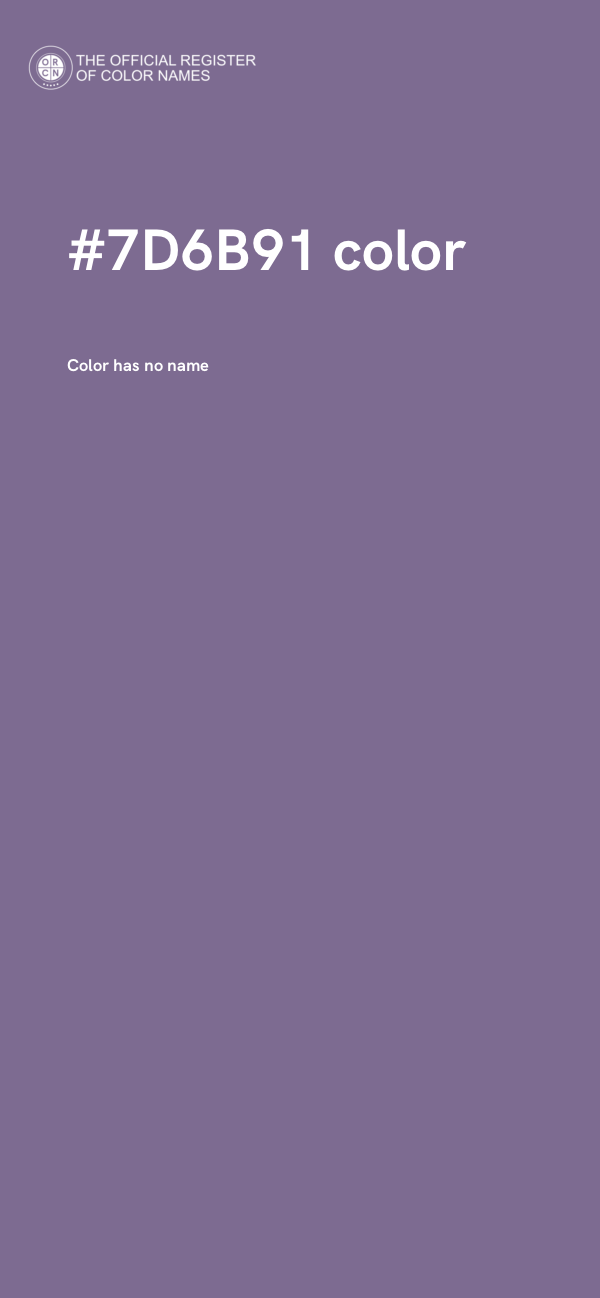 #7D6B91 color image
