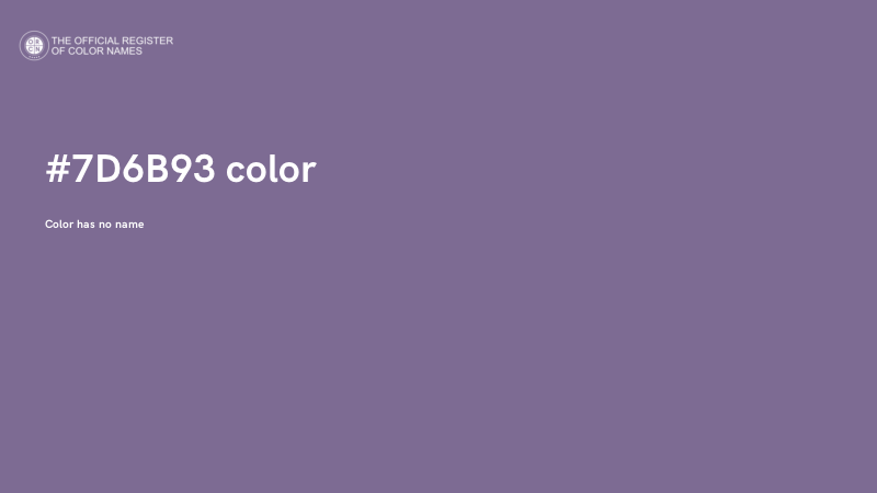 #7D6B93 color image