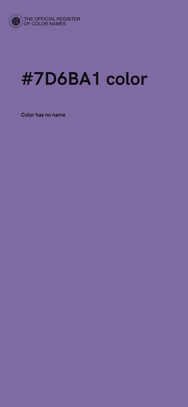 #7D6BA1 color image