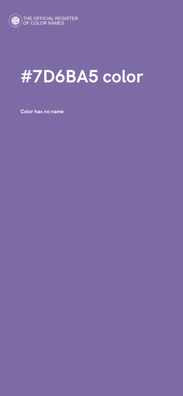 #7D6BA5 color image