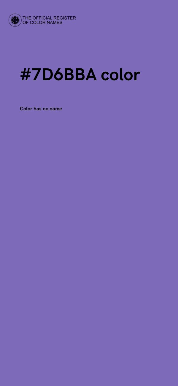#7D6BBA color image