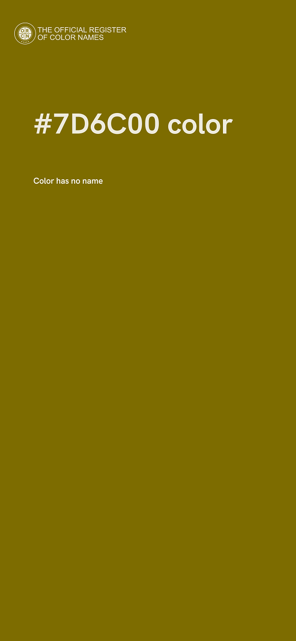 #7D6C00 color image