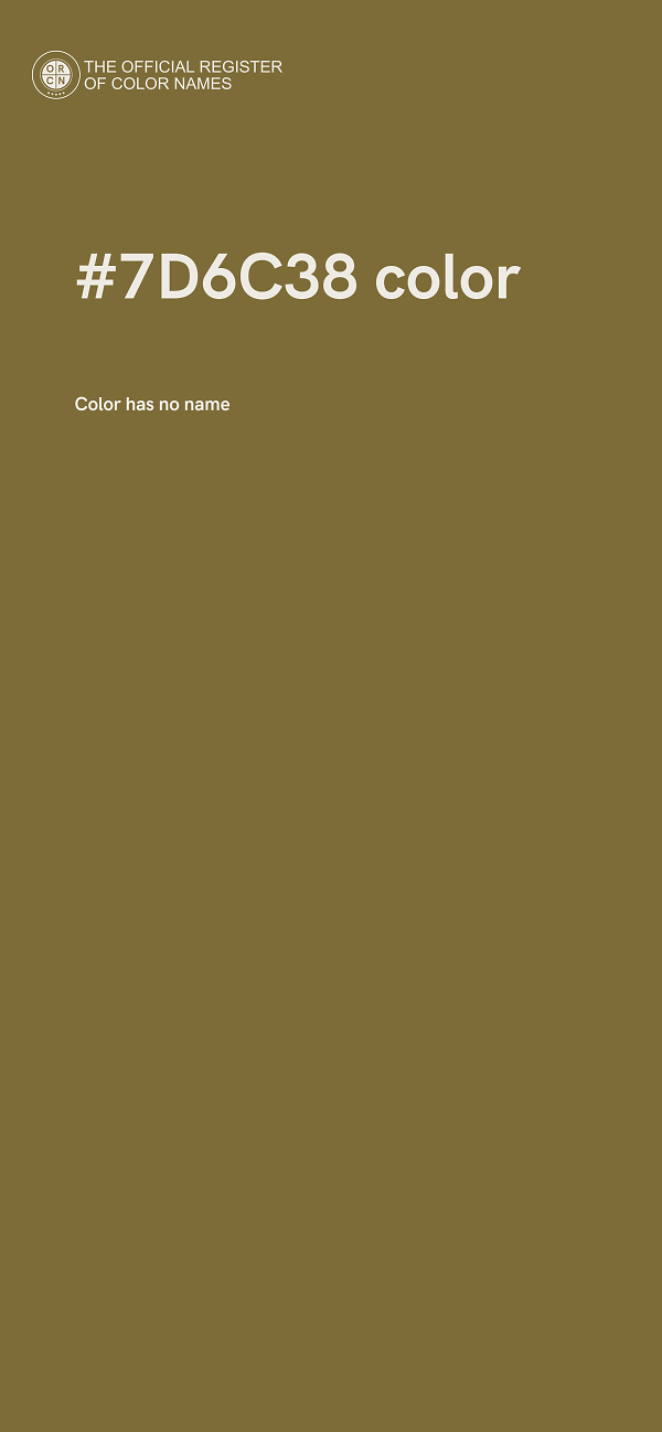 #7D6C38 color image