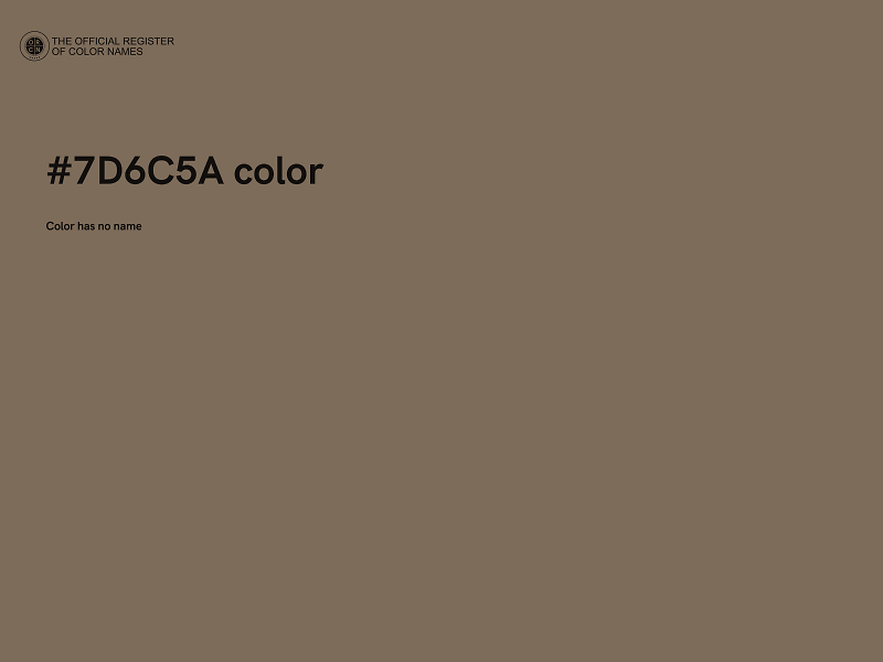 #7D6C5A color image