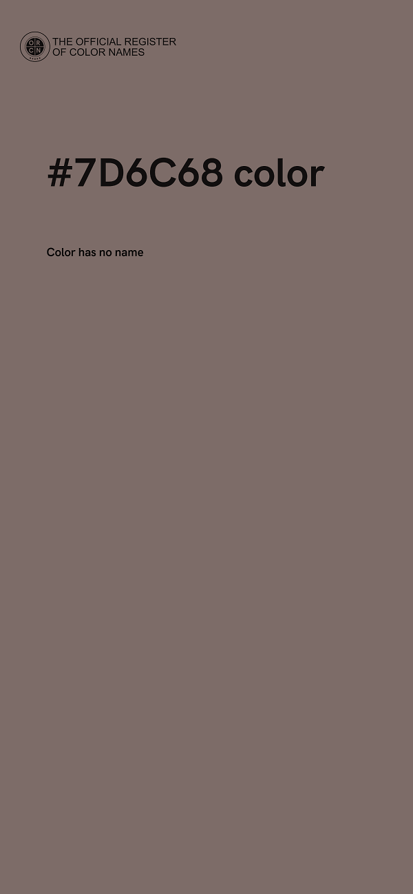 #7D6C68 color image