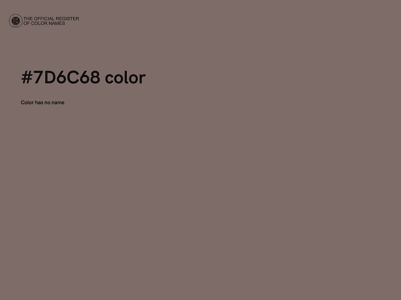 #7D6C68 color image
