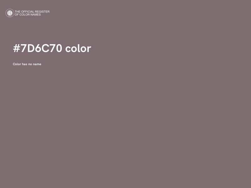#7D6C70 color image