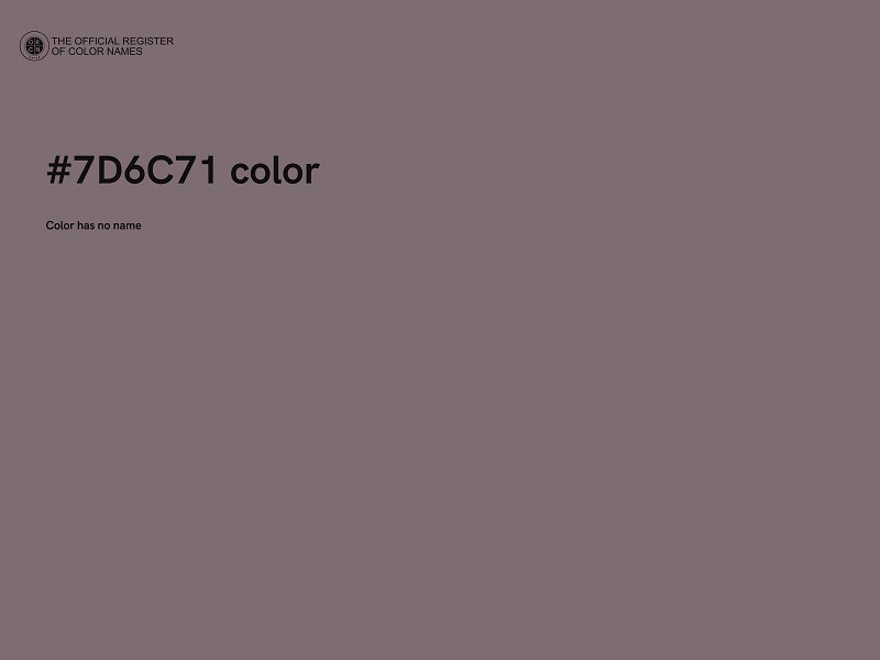 #7D6C71 color image