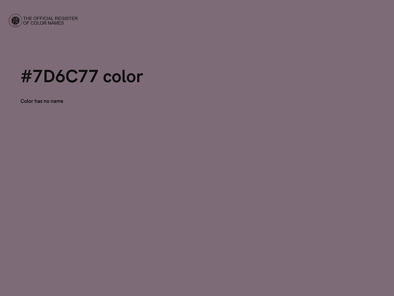 #7D6C77 color image