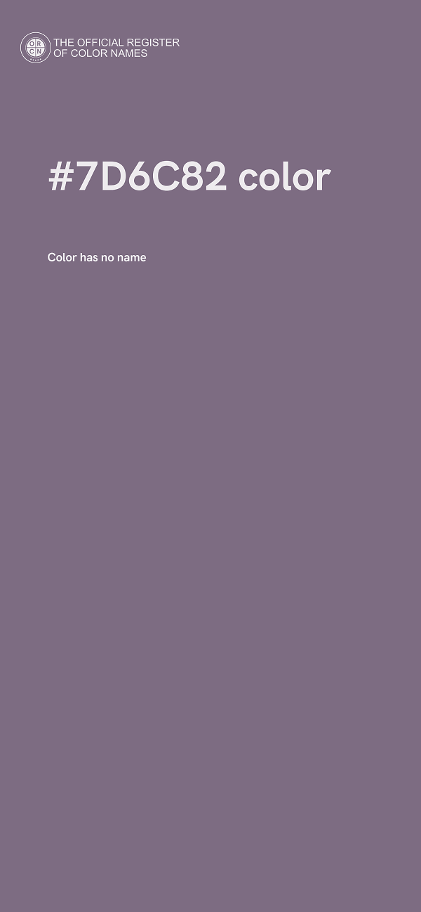 #7D6C82 color image