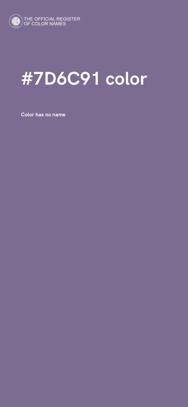 #7D6C91 color image