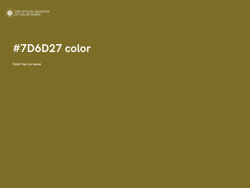 #7D6D27 color image
