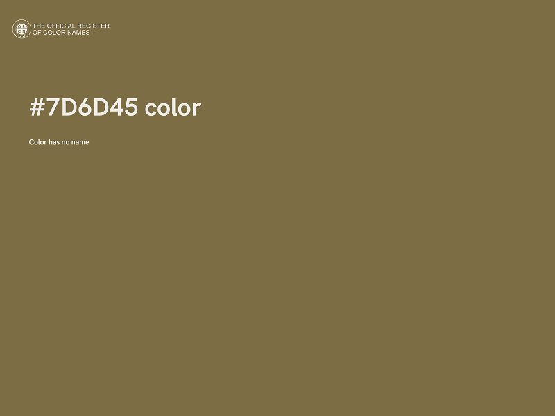 #7D6D45 color image