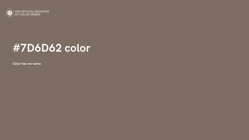 #7D6D62 color image