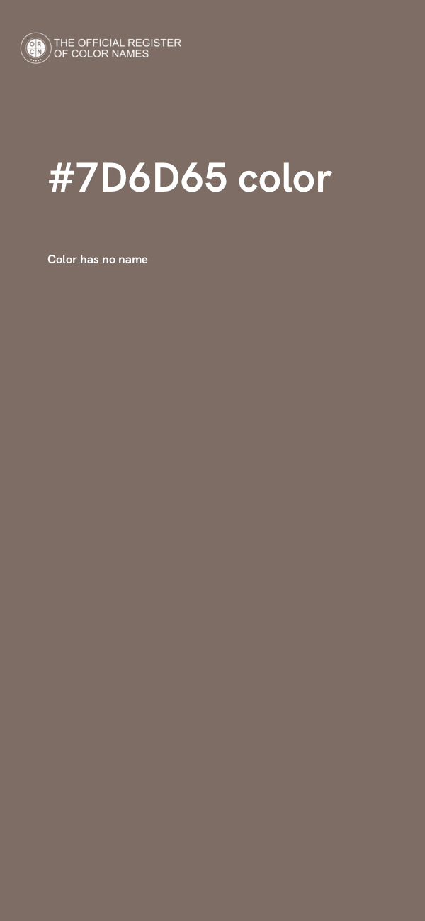 #7D6D65 color image