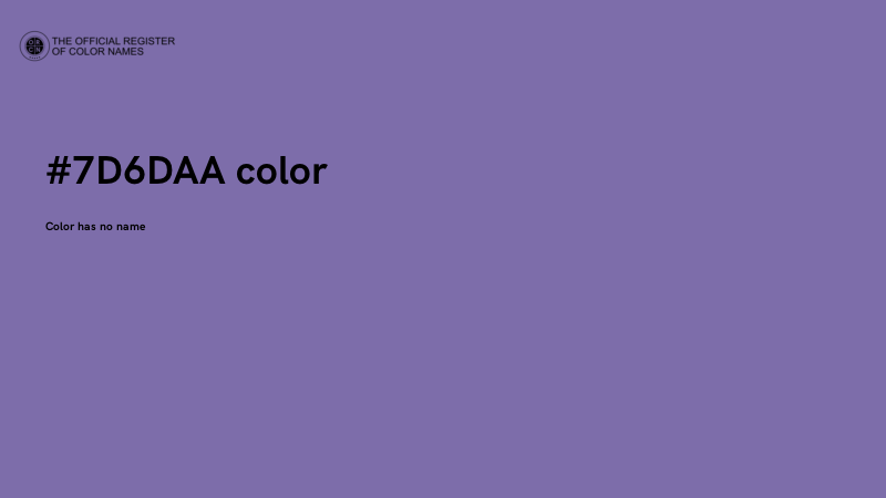 #7D6DAA color image