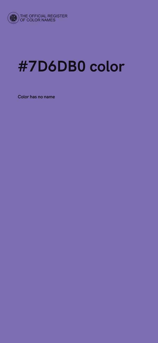 #7D6DB0 color image
