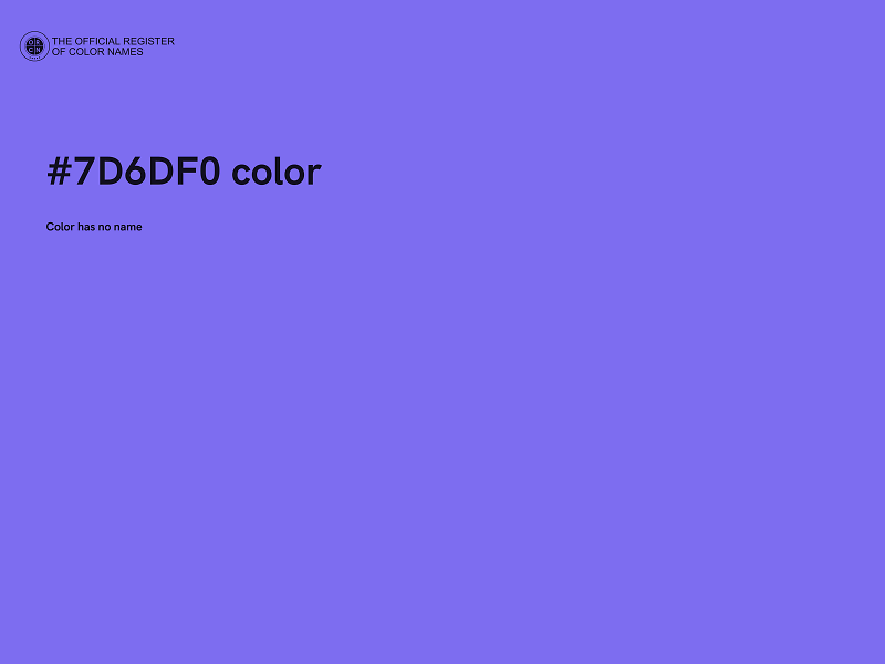 #7D6DF0 color image