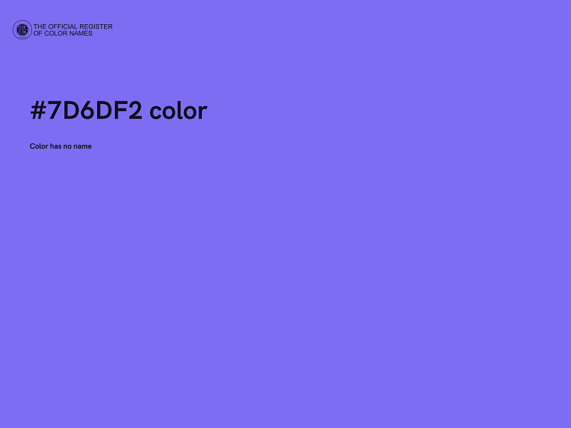 #7D6DF2 color image