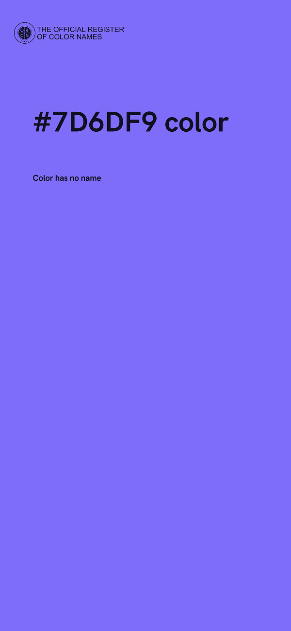 #7D6DF9 color image