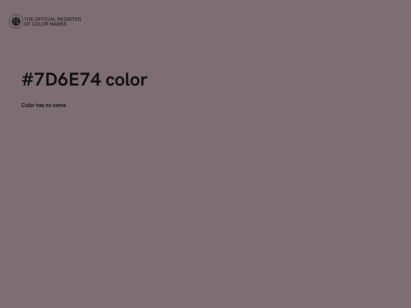 #7D6E74 color image