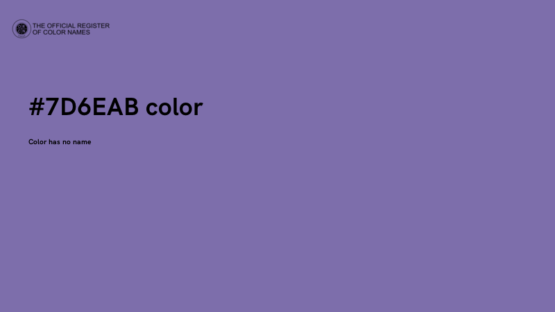 #7D6EAB color image