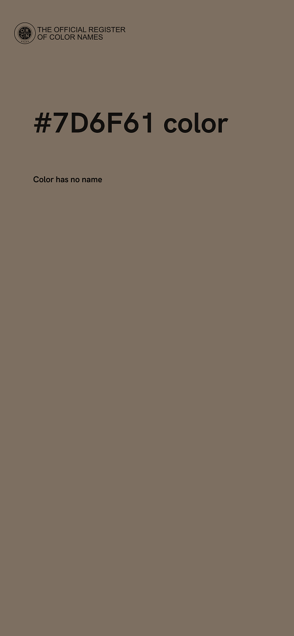 #7D6F61 color image
