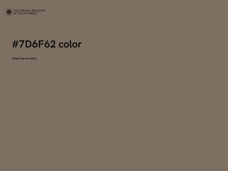 #7D6F62 color image