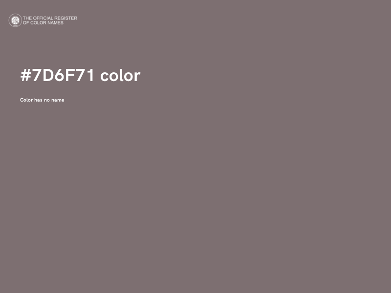 #7D6F71 color image