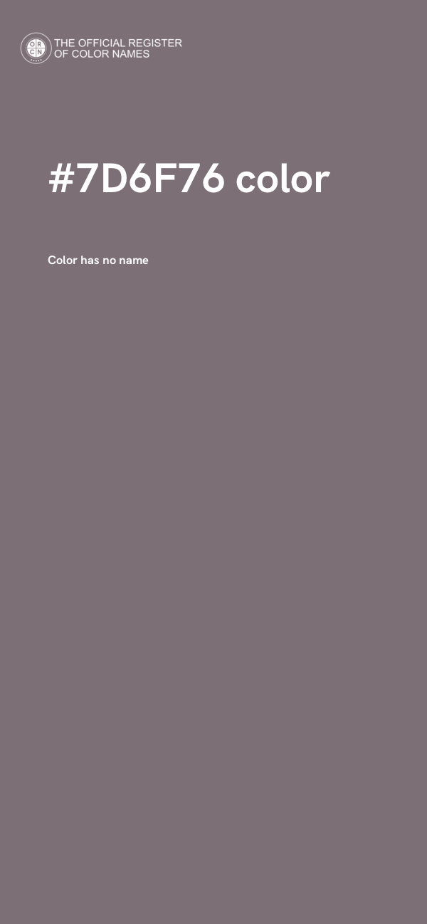 #7D6F76 color image