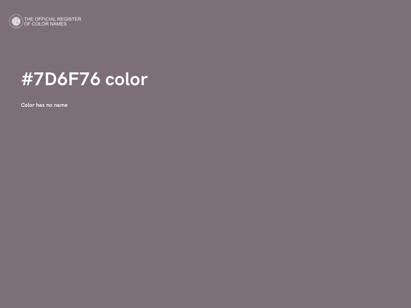 #7D6F76 color image