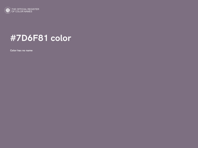 #7D6F81 color image
