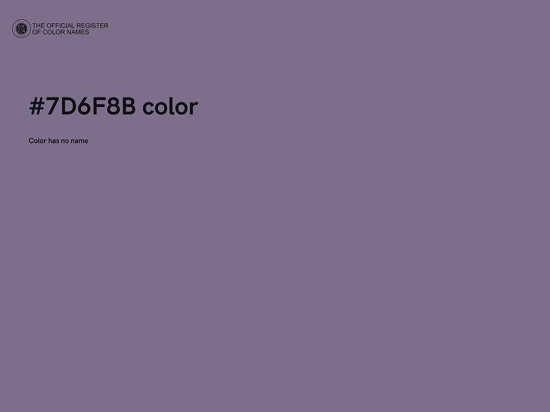 #7D6F8B color image