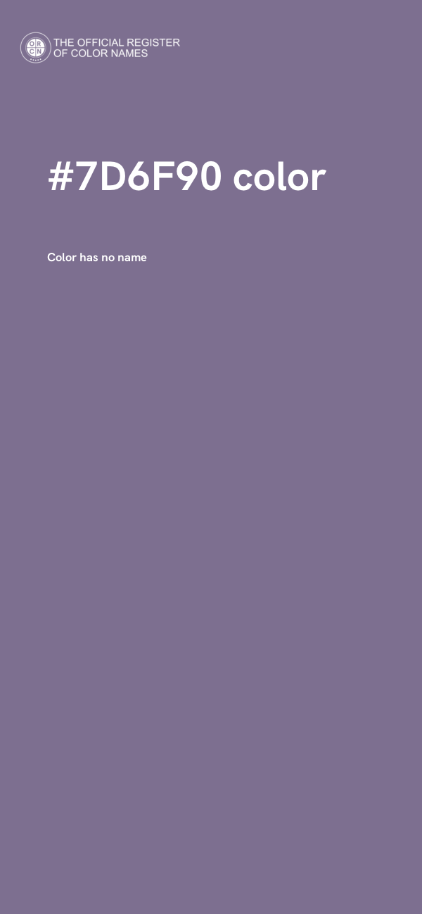 #7D6F90 color image