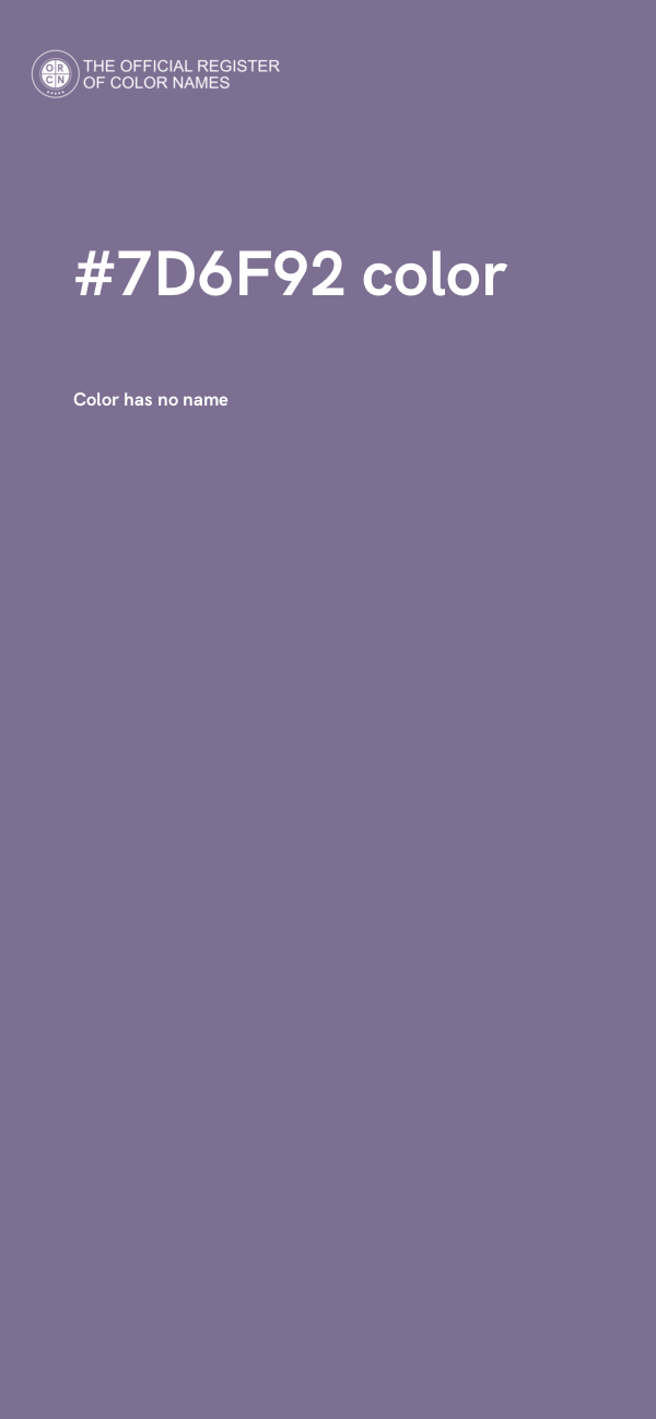 #7D6F92 color image