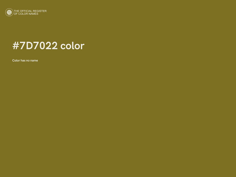 #7D7022 color image