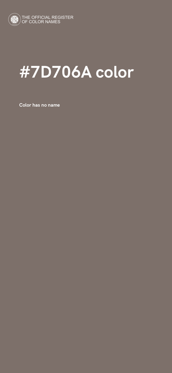 #7D706A color image