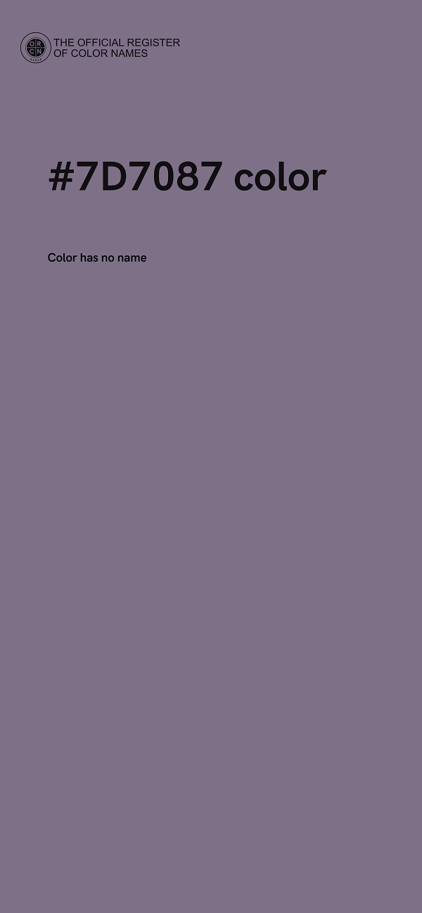 #7D7087 color image