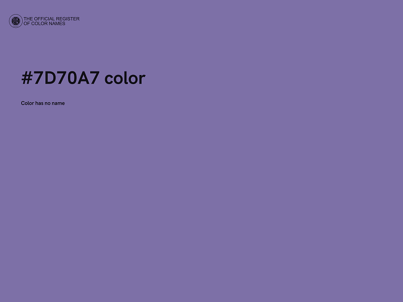 #7D70A7 color image