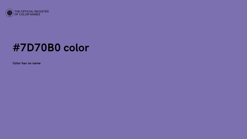 #7D70B0 color image